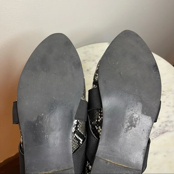 Asos Shoes Size 9 snakeskin flats pointy toes - Picture 4 of 6